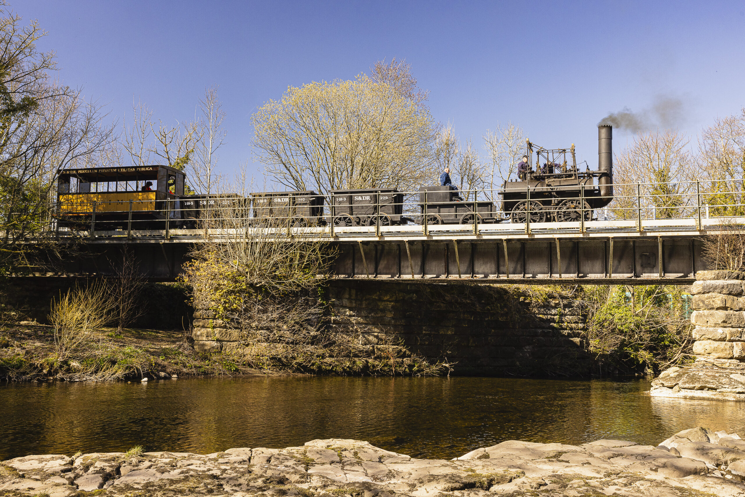Testing Locomotion No.1 on the Weardale Railway, in preparation for the 200th anniversary of the first train journey, from Darlington to Stockton.