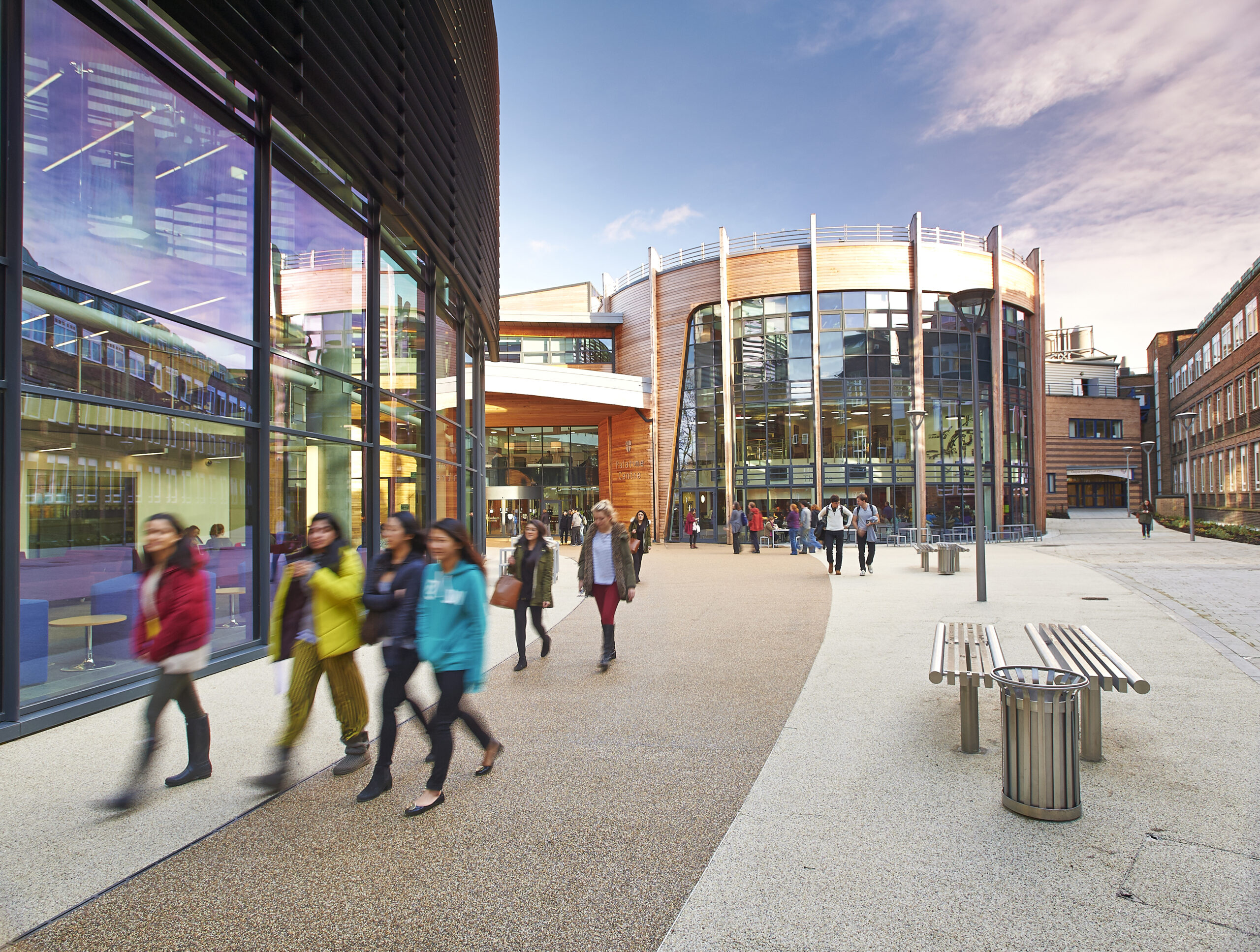 A group of students outside of the University