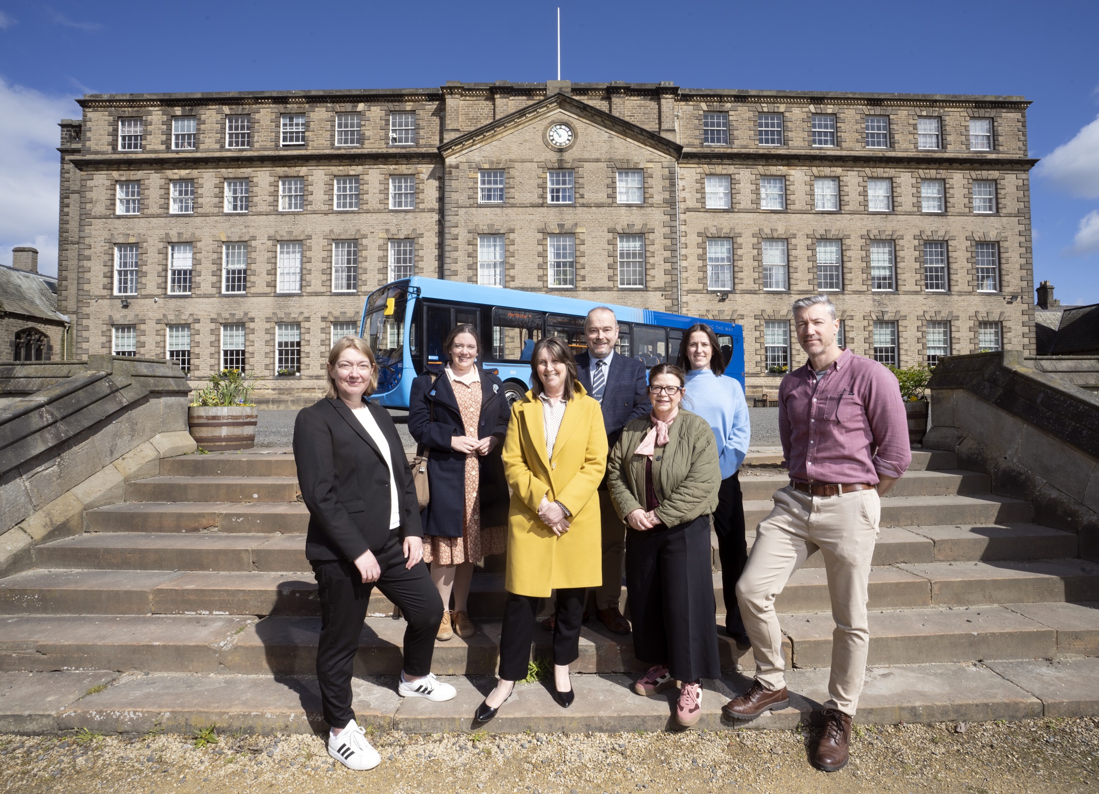 L-R: Pam Porter, operations and events manager at Locomotion; with Samantha Shotton, COO of Beamish; Cllr Karen Allison, Cabinet member for leisure, high streets, tourism and regeneration; Tim Dodgson, public learning and engagement officer at Raby Castle; Sally Pearson, head of marketing, engagement and audiences and The Bowes Museum; Bethany Jackson, head of audiences at Ushaw; and Dennis Wood, marketing and communications manager at The Auckland Project.