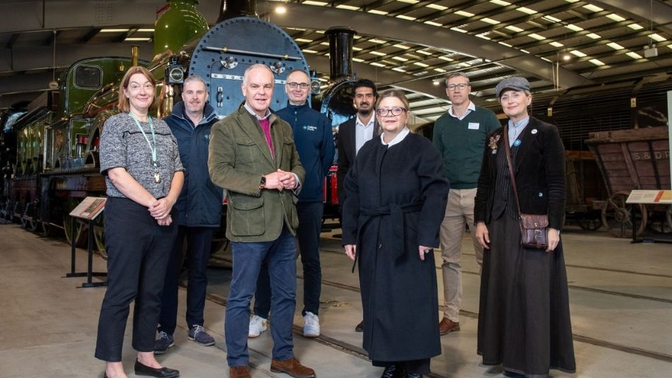 From left: Pam Porter Locomotion Museum, Richard Kaye Dalton Park, Duncan Peake Chair Visit County Durham, Matt McWhinnie Dalton Park, Sanjay Gidda Ushaw: Historic House, Chapels & Gardens, Sally Pearson The Bowes Museum, Dennis Wood The Auckland Project, Rhiannon Hiles Beamish Museum