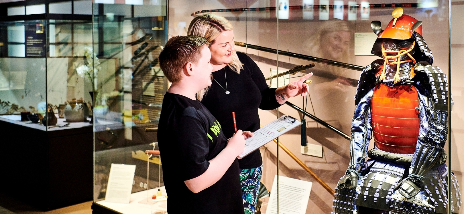 Visitors enjoying the Japanese collections at Durham University’s Oriental Museum.